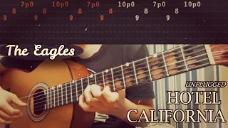 Download HOTEL CALIFORNIA (Live/Acoustic) - The Eagles - Full Guitar Lesson (TABS) MP3