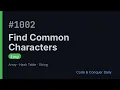 Find Common Characters