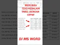 Merubah Teks Menjadi tabel di Ms word
