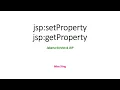 JSP Actions - The jsp setProperty jsp getProperty Action