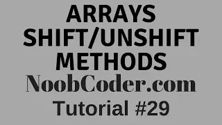 Working with Arrays Shift and Unshift Methods in JavaScript