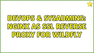 DevOps SysAdmins nginx as ssl reverse proxy for wildfly 3 Solutions