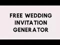 Free Wedding Monogram Generator