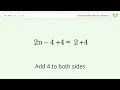 Download Lagu Solve 2n-4=2: Linear Equation Video Solution | Tiger Algebra