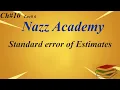 Standard error of Estimates ch 10 lec 6