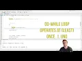 How to code the do-while loop in Java 2019 - Beginner