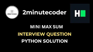 HackerRank - Mini Max Sum