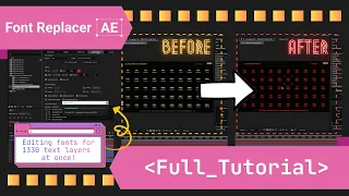 Font Replacer AE - Full script overview After Effects Tutorial