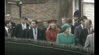 1987 Royal Family attend wedding in Ashford church