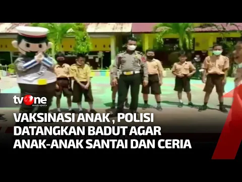 Vaksinasi Anak di Luwu, Polisi Datangkan Badut untuk Menghibur Anak-anak