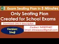 Automatic Seating Plan for Schools in Excel using Formula Shines Excel