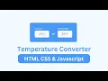 Build a Temperature Converter using HTML CSS and Javascript Bluebace