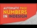 Automatic Page Numbers Adobe InDesign Tutorial