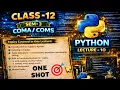 L10 TUPLE in Python ONE SHOT lecture Class 12 Sem 3 Python Computer Application Science