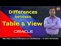 Differences between Tables and Views Tables Views Difference oracle SQL tutorial