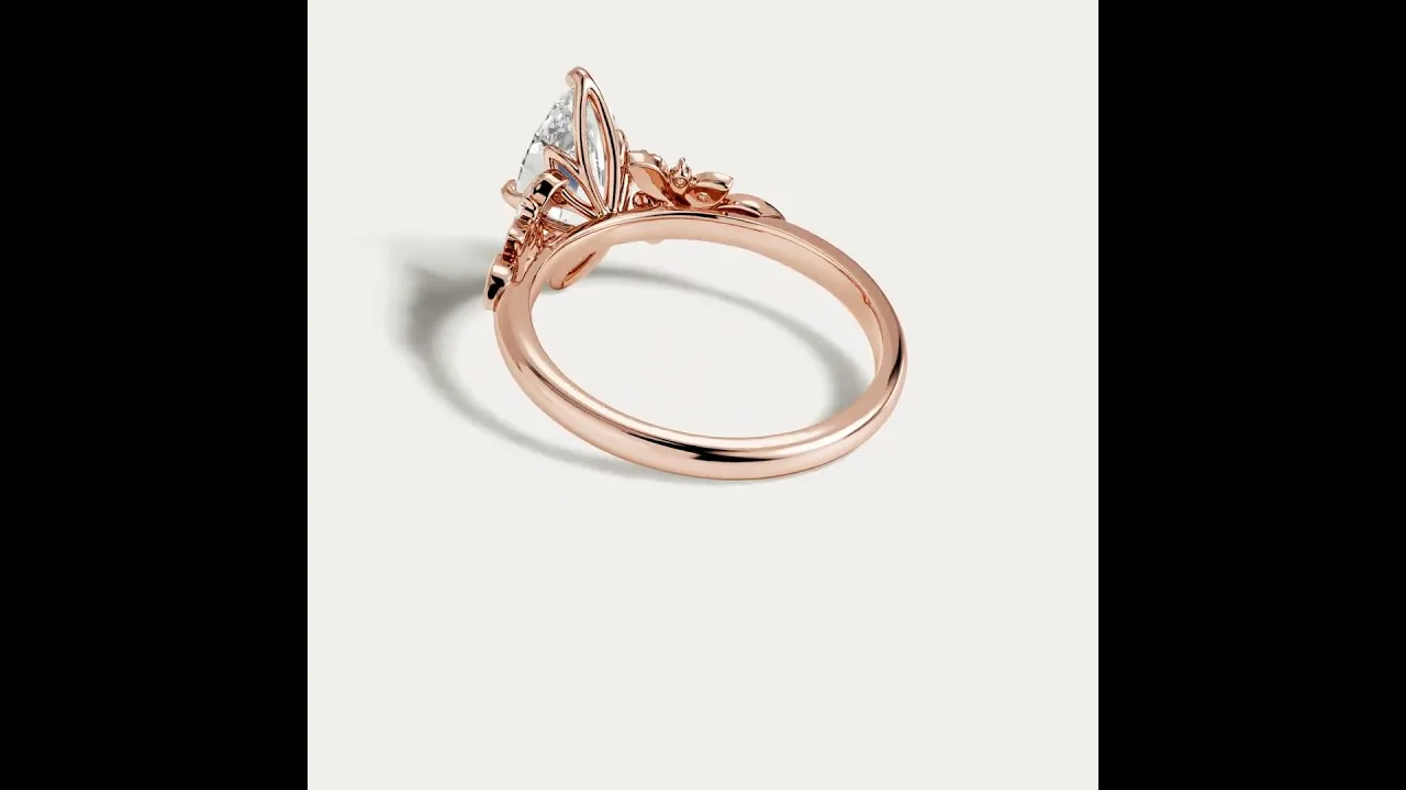Althea丨Marquise Floral Vine Lab-Grown Diamond Engagement Ring