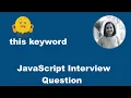 Interview Question - JavaScript this keyword with apply method