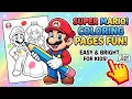 Super Mario Coloring Pages Fun Easy Coloring Adventure for Kids Learn Colors