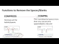 SAS CHARACTER FUNCTIONS - 1 COMPRESS VS COMPBL REMOVING THE BLANKS LEADING TRAILING IN BETWEEN