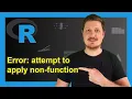 Error attempt to apply non-function in R 2 Examples How to Fix Insert a Mathematical Operator