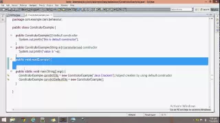 core java basic concepts Constructor and method -3