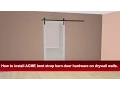 How To Install Renin s Bent Strap Barn Door Hardware into Drywall