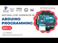 National Level workshop on Arduino programming DAY 3 Pantech e learning