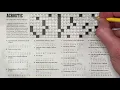 New York Times acrostic solve 21