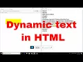 dynamic text and its attributes in HTML