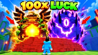 I Got 100x LUCK During SECRET ADMIN ABUSE in Roblox Steal An Egg!