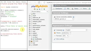Python program Drop Table if exists