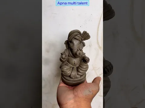 मिट्टी से गणेश मूर्ति कैसे बनाते हैं | ganpati Murti making 2026 | eco friendly ganesha #Shorts