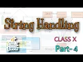 String Handling Part-4 Class-10 ICSE