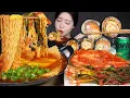 Download Lagu ASMR MUKBANG | 얼큰꼬소 후추치즈열라면🔥🧀 김밥 파김치 배추김치 먹방 Spicy Black Pepper Cheese Ramen! Spicy Chilies \u0026 Kimchi