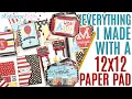 What I Made to Smash a 12x12 Paper Pad RECAP with Disney Magical Adventure Paper by Echo Park Paper