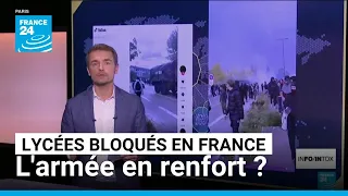 Blocage des lycées en France : l'armée en renfort ? • FRANCE 24