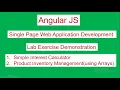 Angular JS - Simple Interest Calculator and Product Inventory using Array Demonstration