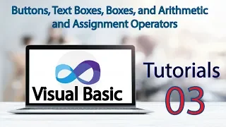 Visual Basic Tutorial 3 Buttons Text Boxes Boxes and Arithmetic and Assignment Operators