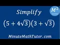 Simplify 5 4 3 3 3