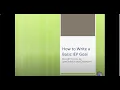 How to Write a Basic IEP Goal