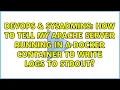 How to tell my apache server running in a docker container to write logs to stdout
