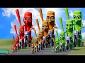 Download Lagu Big \u0026 Small Tung Tung Tung Sahur vs Red Sahur vs Green Sahur on a motorcycle vs Trains | BeamNG