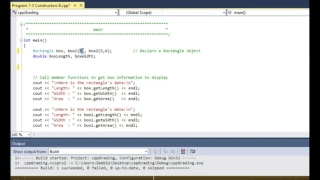 Program 7-3 with Constructors using Default Parameters