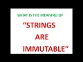 Immutability Of Strings In Python Tutorial for Beginners
