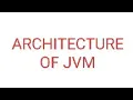 Architecture of JVM