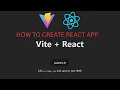 How to Create React with Vite