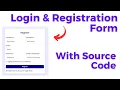 How To Create Responsive Login Registration Form Using HTML CSS Bootstrap Form Designing