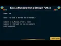 How to extract numbers from a string in Python