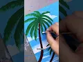 Summer beach landscape painting easy to learn summer landscape theme painting
