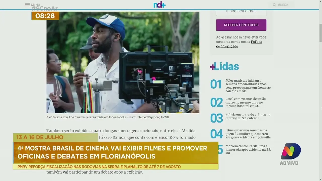 4ª Mostra Brasil de Cinema vai exibir filmes e promover oficinas e debates em Florianópolis